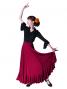 Flamenco Skirt with Single Frill/ Wine / G2409wi