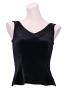Flamenco Sleeveless Blouse with Velvet / Black / G2434bkb