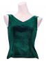Flamenco Sleeveless Blouse with Velvet / Green / G2434grb