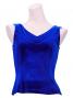 Flamenco Sleeveless Blouse with Velvet / Royal Blue / G2434rblb