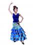 Flamenco Sleeveless Blouse with Velvet / Royal Blue / G2434rblb