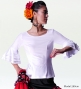 Flamenco 3-tier frilled Blouse / White / G2481wh