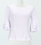 Flamenco 3-tier frilled Blouse / White / G2481wh
