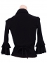 Flamenco Wrap Blouse with Flounces / Black / G2480bk