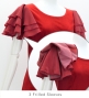 Flamenco 3 frilled Sleeve Blouse  / White / J3229wh