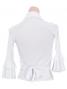Flamenco Wrap Blouse with Flounces / White / G2480wh