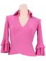 Flamenco Wrap Blouse with Flounces / Pink / G2480pi