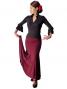 Mermaid Cut  Flamenco Skirt / WineRed / G598