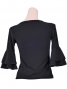 Flamenco Piping Blouse with Flounces and Ruffles/ Black Piping / G70