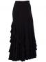 Mermaid Cut Flamenco Skirt with 6 Layers of Ruffles / Black / G2354b
