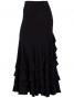 Mermaid Cut Flamenco Skirt with 6 Layers of Ruffles / Black / G2354b