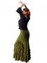 Mermaid Cut Flamenco Skirt with 6 Layers of Ruffles / Green / G2354gr