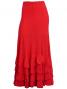 Mermaid Cut Flamenco Skirt with 6 Layers of Ruffles / Red / G2354r