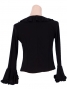 Flamenco Black  Blouse with Flounces and Ruffles/ Black / G814b
