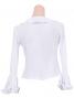 Flamenco White  Blouse with Flounces and Ruffles/ White / G814w