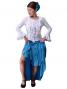 Flamenco White  Blouse with Flounces and Ruffles/ White / G814w