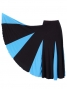 Flamenco Skirt with Contrast Panels / Black & Blue /G81bl