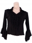 Flamenco Shirt Collar with Flounces and Ruffles/ Black / G842b