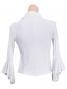 Flamenco Shirt Collar with Flounces and Ruffles/ White / G842w