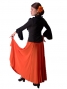Flamenco Stand Collar Blouse with Flounces and Ruffles/ Black / G843b