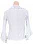 Flamenco Stand Collar Blouse with Flounces and Ruffles/ White / G843w