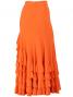 Mermaid Cut Flamenco Skirt with 6 Layers of Ruffles / Orange / G2354o