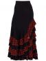 Mermaid Cut Flamenco Skirt with Polka Dot Ruffles/ Orange Dot / G886o
