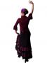 Mermaid Cut Flamenco Skirt with Polka Dot Ruffles/ Pink Dot / G886pi