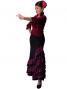 Mermaid Cut Flamenco Skirt with Polka Dot Ruffles/ Pink Dot / G886pi