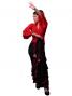 Mermaid Cut Flamenco Skirt with Polka Dot Ruffles/ Red Dot / G886r
