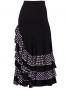 Mermaid Cut Flamenco Skirt with Polka Dot Ruffles/ White Dot / G886w