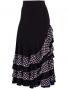 Mermaid Cut Flamenco Skirt with Polka Dot Ruffles/ White Dot / G886w
