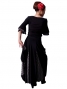 Flamenco Skirt with Black and White Polka Dots/ Black & White / G887w