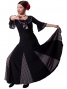 Flamenco Skirt with Black and White Polka Dots/ Black & White / G887w