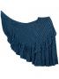Flamenco Polka Dots Skirt with Frill/ Black&LightBlue Dot / G889bl