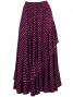 Flamenco Polka Dots Skirt with Frill/ Black&Pink Dot / G889pi