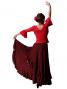 Flamenco Red Cross Over Blouse with Flounces and Ruffles/ Red / G98r