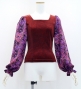 Flamenco Blouse & Skirt / Paisley / Red & Pink / JFBS-10