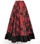 Flamenco Blouse & Skirt / Roses / Red & Black / JFBS-11