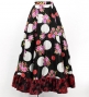 Flamenco Blouse & Skirt / Bouquets & Dots / Black & Red / JFBS-12