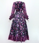 Flamenco Blouse & Skirt / Roses & Dots / Black & Pink / JFBS-13