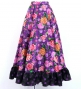 Flamenco Blouse & Skirt / Roses / Purple / JFBS-15