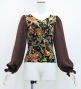 Flamenco Blouse & Skirt / Paisley / Khaki & Brown / JFBS-16