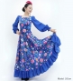Flamenco Blouse & Skirt / Floral / Blue / JFBS-18