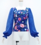 Flamenco Blouse & Skirt / Floral / Blue / JFBS-18