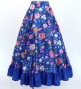 Flamenco Blouse & Skirt / Floral / Blue / JFBS-18