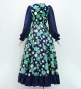 Flamenco Blouse & Skirt / Roses & Dots / Blue & Navy / JFBS-19