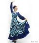 Flamenco Blouse & Skirt / Roses & Dots / Blue & Navy / JFBS-19