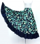 Flamenco Blouse & Skirt / Roses & Dots / Blue & Navy / JFBS-19