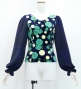 Flamenco Blouse & Skirt / Roses & Dots / Blue & Navy / JFBS-19